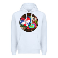 White dominican republic coasters Premium Hoodie - AdoDesignShop