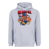 Heather Grey Baseball life afro girl sneakers Heavyweight Hoodie - RanaPortraitStore
