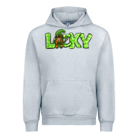 Heather Grey St Patricks Day Lucky Gnome Urban Hoodie - Jasminsmagicworld