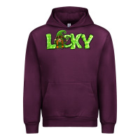 Mauve Wine St Patricks Day Lucky Gnome Urban Hoodie - Jasminsmagicworld