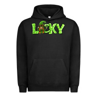 Pigment Black St Patricks Day Lucky Gnome Urban Hoodie - Jasminsmagicworld