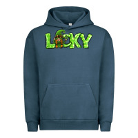 Pigment Midnight Navy St Patricks Day Lucky Gnome Urban Hoodie - Jasminsmagicworld