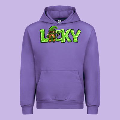 St Patricks Day Lucky Gnome Urban Hoodie Designed By Jasminsmagicworld
