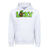 White St Patricks Day Lucky Gnome Urban Hoodie - Jasminsmagicworld