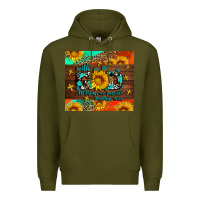 Army Green with god all things are possible Premium Hoodie - AdoDesignShop