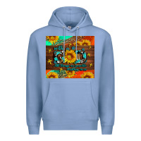 Colony Blue with god all things are possible Premium Hoodie - AdoDesignShop