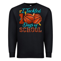 Black i tackled 100days of school basketball Premium Sweatshirt - texasbilliewilder