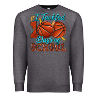 Charcoal Heather i tackled 100days of school basketball Premium Sweatshirt - texasbilliewilder