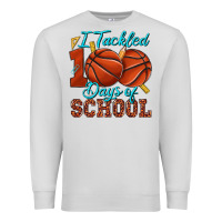 Dove Grey i tackled 100days of school basketball Premium Sweatshirt - texasbilliewilder