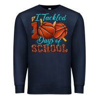 Navy i tackled 100days of school basketball Premium Sweatshirt - texasbilliewilder