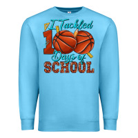 Ocean Blue i tackled 100days of school basketball Premium Sweatshirt - texasbilliewilder