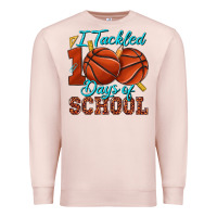 Pale Pink i tackled 100days of school basketball Premium Sweatshirt - texasbilliewilder