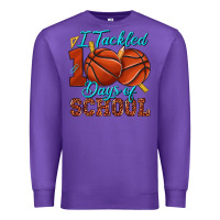 Purple i tackled 100days of school basketball Premium Sweatshirt - texasbilliewilder