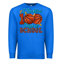 True Royal i tackled 100days of school basketball Premium Sweatshirt - texasbilliewilder