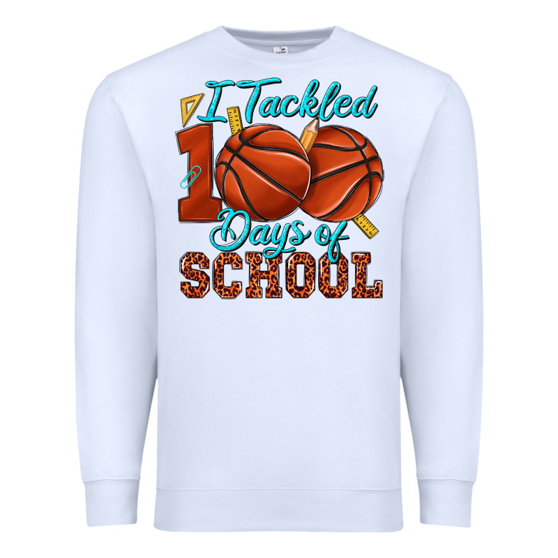 I Tackled 100days Of School Basketball Premium Sweatshirt by texasbilliewilder | Teevron