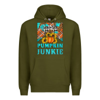 Army Green pumpkin junkie Premium Hoodie - Artiststas