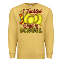 Antique Gold i tackled 100days of school softball Premium Sweatshirt - texasbilliewilder