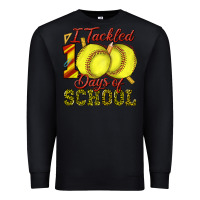 Black i tackled 100days of school softball Premium Sweatshirt - texasbilliewilder