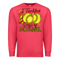 Cardinal i tackled 100days of school softball Premium Sweatshirt - texasbilliewilder