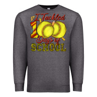 Charcoal Heather i tackled 100days of school softball Premium Sweatshirt - texasbilliewilder