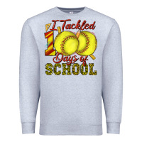 Heather Grey i tackled 100days of school softball Premium Sweatshirt - texasbilliewilder