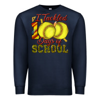 Navy i tackled 100days of school softball Premium Sweatshirt - texasbilliewilder
