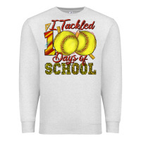 Oatmeal Heather i tackled 100days of school softball Premium Sweatshirt - texasbilliewilder