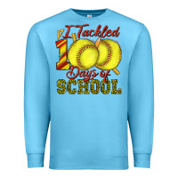 Ocean Blue i tackled 100days of school softball Premium Sweatshirt - texasbilliewilder