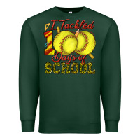 Sports Green i tackled 100days of school softball Premium Sweatshirt - texasbilliewilder