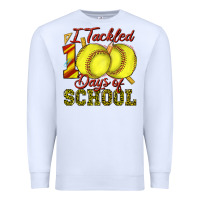 White i tackled 100days of school softball Premium Sweatshirt - texasbilliewilder