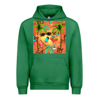 Emerald summer slipper and cocktail seamless pattern Urban Hoodie - BundleAndBundleShop