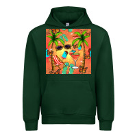 Forest Green summer slipper and cocktail seamless pattern Urban Hoodie - BundleAndBundleShop