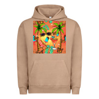 Pigment Burro summer slipper and cocktail seamless pattern Urban Hoodie - BundleAndBundleShop