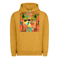 Pigment Peanut Butter summer slipper and cocktail seamless pattern Urban Hoodie - BundleAndBundleShop