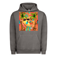 Pigment Tornado summer slipper and cocktail seamless pattern Urban Hoodie - BundleAndBundleShop
