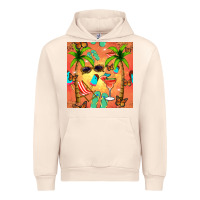 Sandshell summer slipper and cocktail seamless pattern Urban Hoodie - BundleAndBundleShop