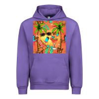 Tulip summer slipper and cocktail seamless pattern Urban Hoodie - BundleAndBundleShop