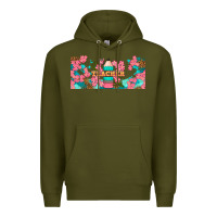 Army Green teacher floral pencil libbey glass Premium Hoodie - BundleAndBundleShop
