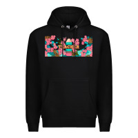 Black teacher floral pencil libbey glass Premium Hoodie - BundleAndBundleShop