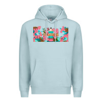 Blue Mist teacher floral pencil libbey glass Premium Hoodie - BundleAndBundleShop