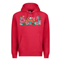 Cardinal teacher floral pencil libbey glass Premium Hoodie - BundleAndBundleShop