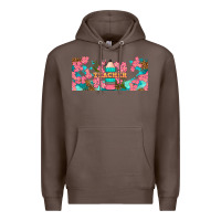 Coffee teacher floral pencil libbey glass Premium Hoodie - BundleAndBundleShop