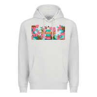 Dove Grey teacher floral pencil libbey glass Premium Hoodie - BundleAndBundleShop