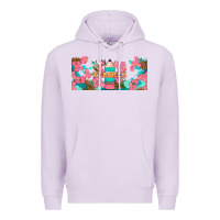Lilac teacher floral pencil libbey glass Premium Hoodie - BundleAndBundleShop