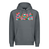 Rock teacher floral pencil libbey glass Premium Hoodie - BundleAndBundleShop