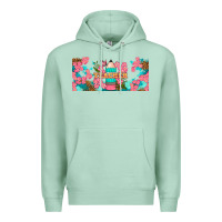 Seafoam teacher floral pencil libbey glass Premium Hoodie - BundleAndBundleShop