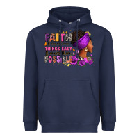 Navy Faith it does not make things easy Heavyweight Hoodie - RanaPortraitStore