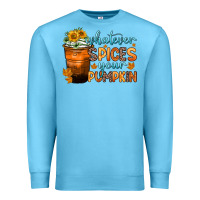 Ocean Blue whatever spices your pumpkin Premium Sweatshirt - Zillion Design Studio