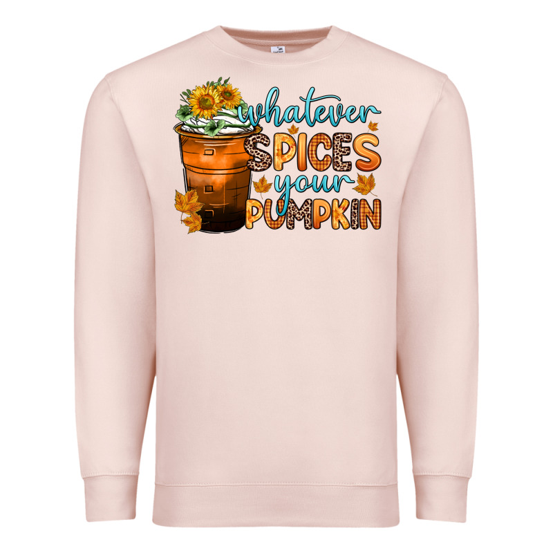 Whatever Spices Your Pumpkin Premium Sweatshirt by Zillion Design Studio | Teevron