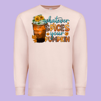 Whatever Spices Your Pumpkin Premium Sweatshirt Designed By Zillion Design Studio